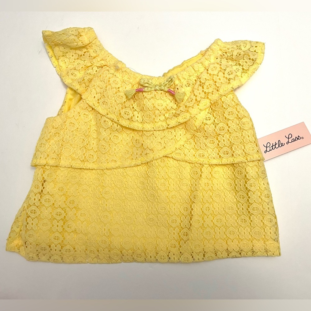 Little Lass Crocheted Blouse Top size : Girls 4
